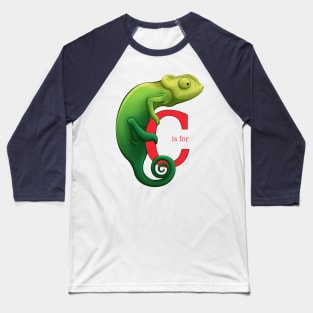 C is for Chameleon Baseball T-Shirt